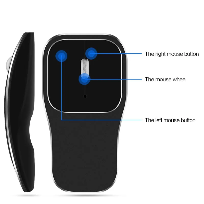 

Wireless Ultra-thin Silent Rechargeable Optical Mouse 1600DPI Ergonomic USB Mouse for Laptop PC DJA99