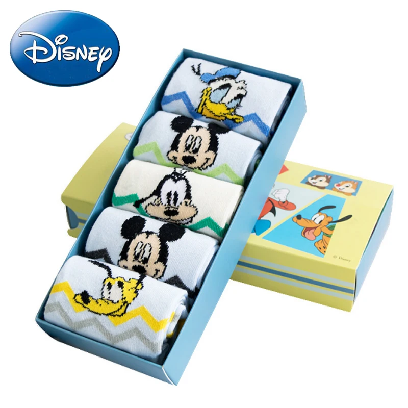 

2019 Disney New Kid Warm-Socks Set 5PCS Girl Boy Cotton Baby Autumn Winter-Sock Breathable Child Cartoon Mickey Comfortable-Sock
