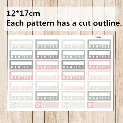 

1pc Practical Function Icon/Weekly/to do List Decorative Sticker DIY Planner Diary Scrapbooking Album Stickers
