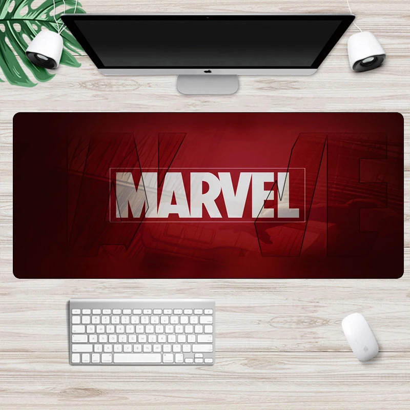 

Large 70x30cm Marvel Comics Logo Mouse pad Anime Gaming Mousepad Computer Locking Edge Non-Skid Laptop Notebook Desk mat