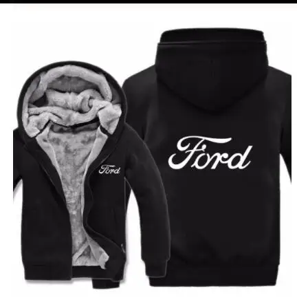 Ford толстовки зимняя Мужская модная повседневная шерстяная флисовая толстовка Ford пуловер Мужское пальто