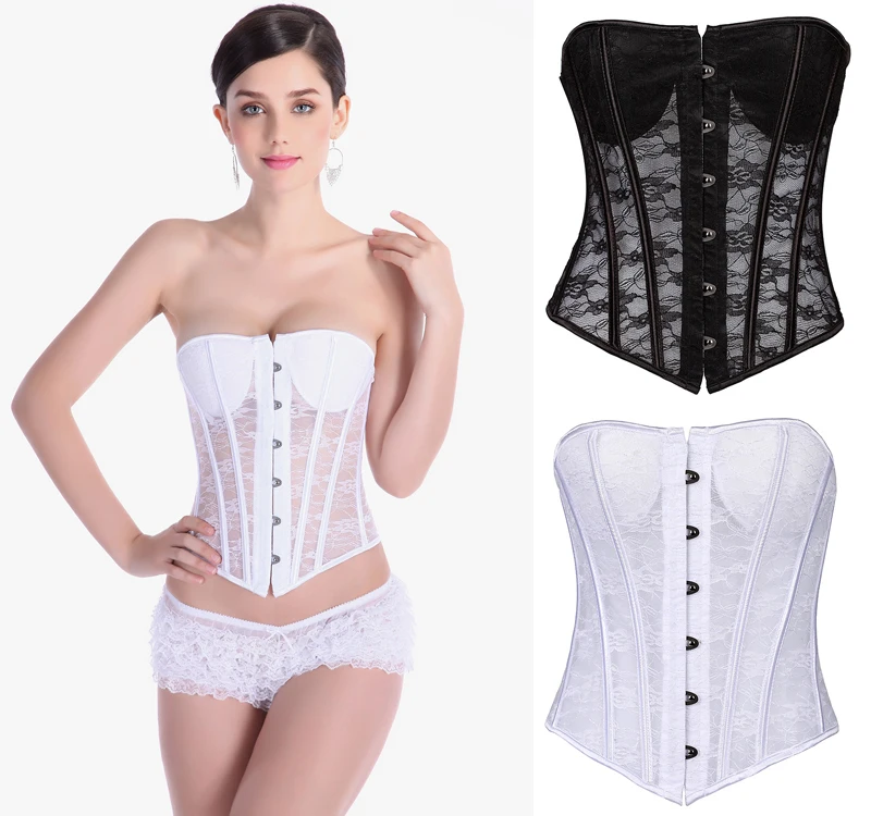 NEW floral lace Steel Boned weedding underbust Sexy Waist Workout Cincher Body font b Shaper b
