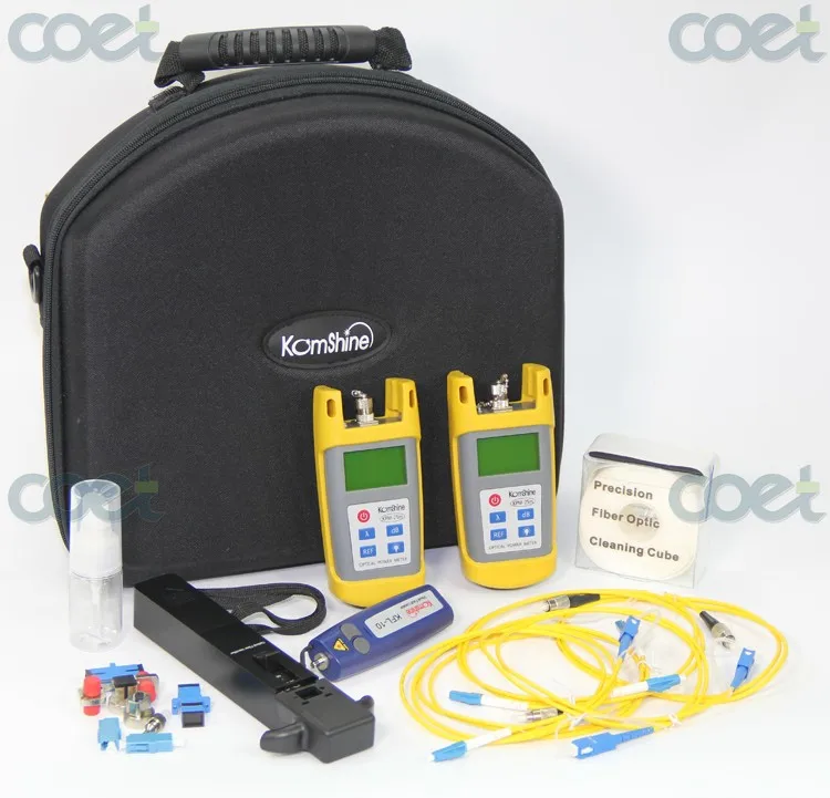 Komshine_fiber_optic_toolkit_KLT-25M-F_with_fiber_identifier_fiber_optic_power_meter_fiber_optic_light_source