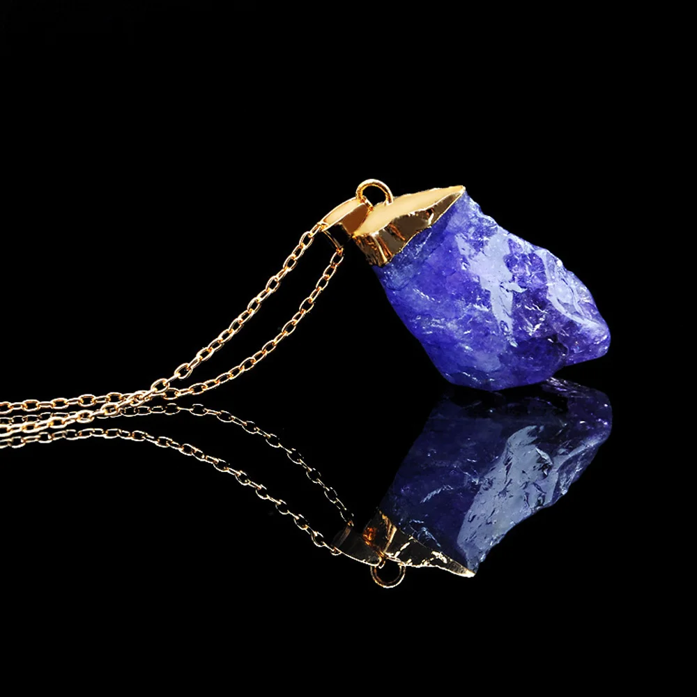 Натуральные камни разного размера кулон ожерелье Мода полихром Восстановленный энергии neckless ювелирные изделия bijoux Прямая