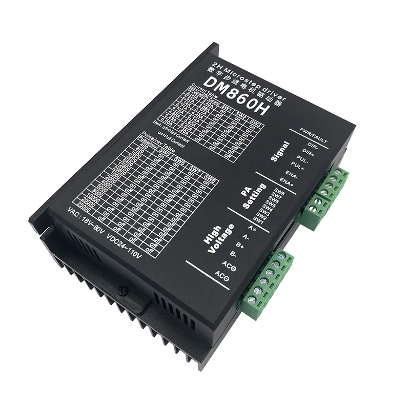 DM860H Stepper Motor Driver For 57 86 Micro Step Motor Brush less DC Shell Nema23 34 dc motor driver stepper motor driver