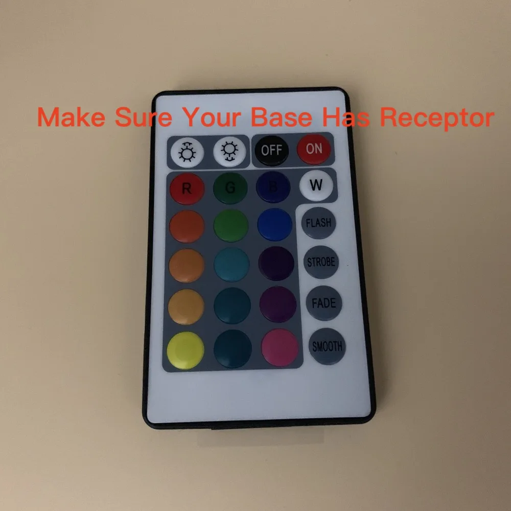 remote only 3D светодиодный Ночной светильник лампа сломай базу, заряжающаяся от USB кабель сенсорный Сенсор 7 цветов Изменение Батарея питание пульта дистанционного управления основание приз - Цвет: remote only