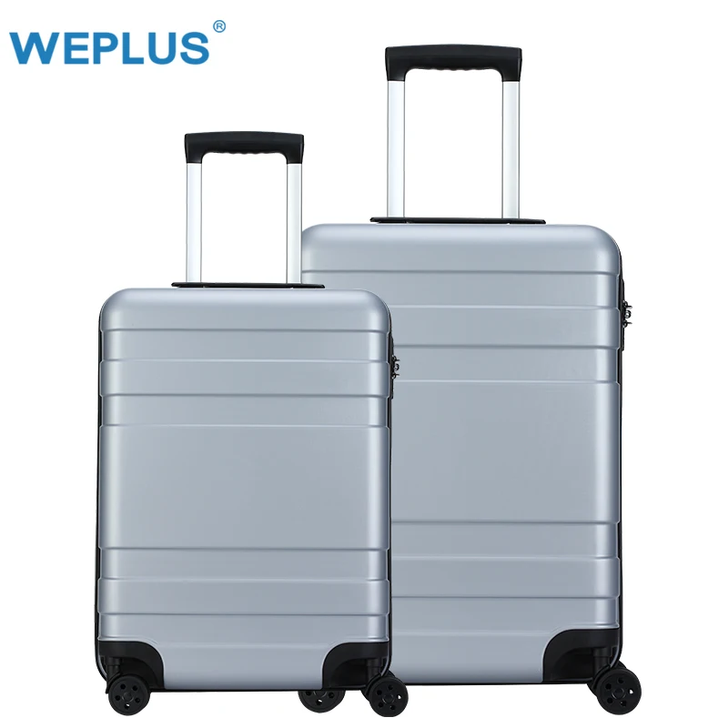 

WEPLUS 2 PCS/Set Rolling Luggage Colorful Travel Suitcase Carry on Spinner Wheels TSA Lock Trolley Men Women 20 24 Inch