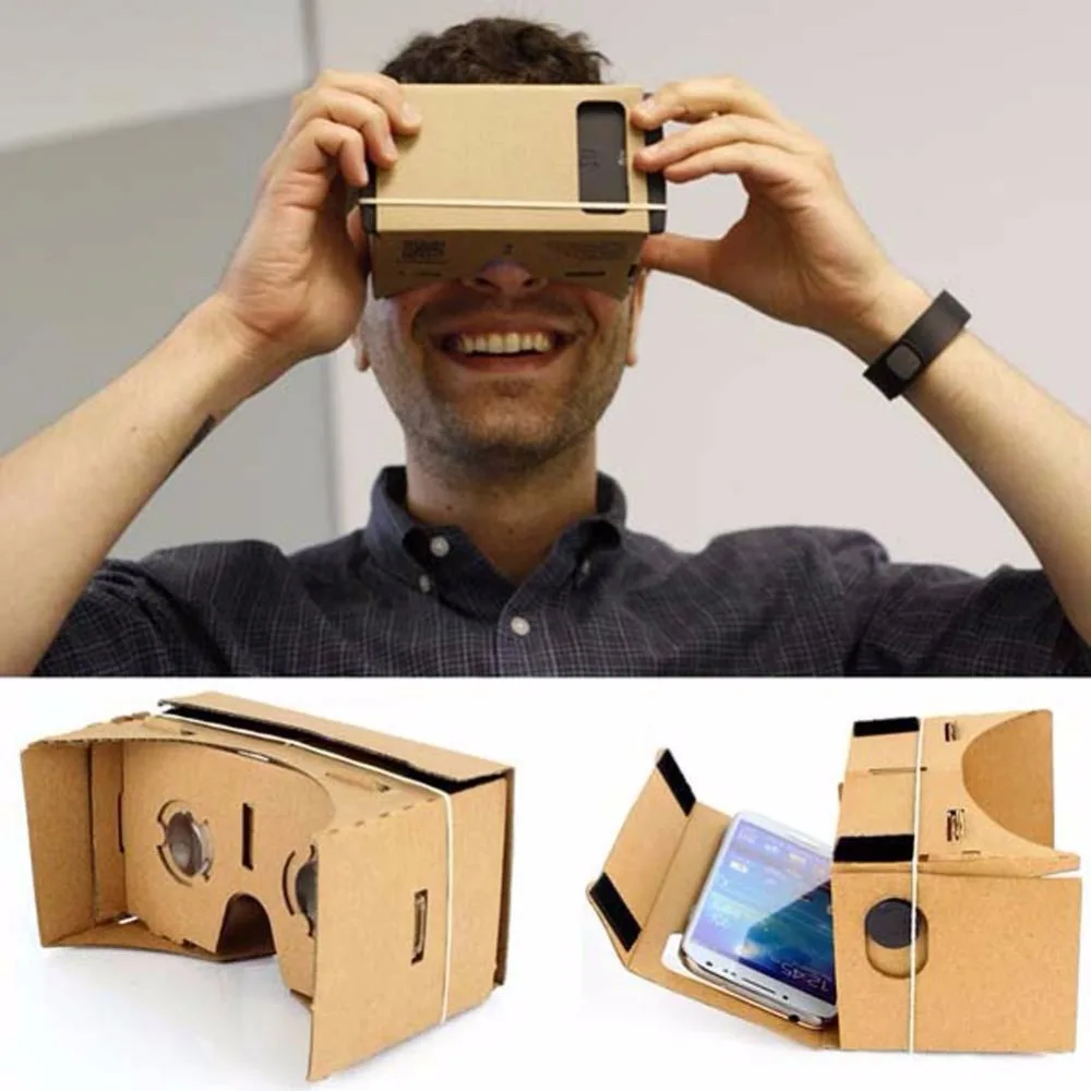 High quality DIY Google Cardboard Virtual Reality VR Mobile Phone 3D Viewing Glasses For 5 0