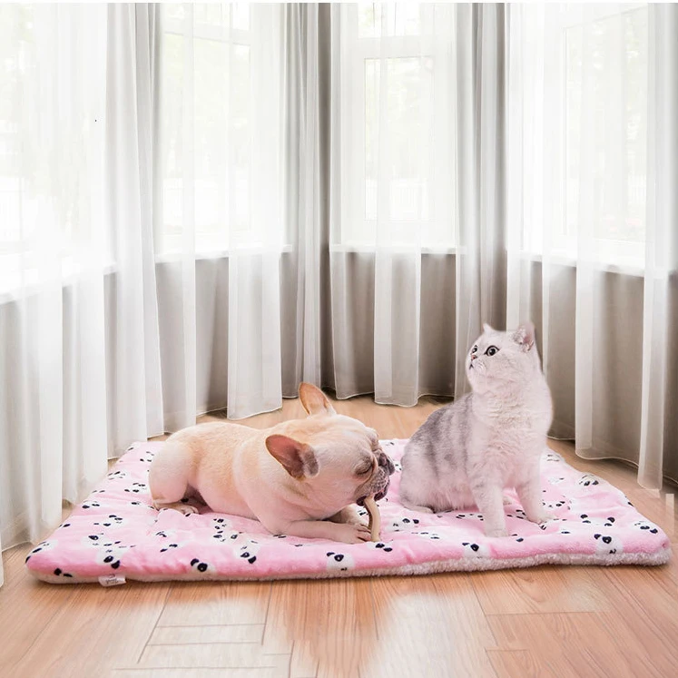 Hoomall 1 шт. кровати и диван для маленьких собак коврики аксессуары для автоматический поводок для собак коврик одеяло милый медведь Печатный Портативный Теплый мягкий хлопок