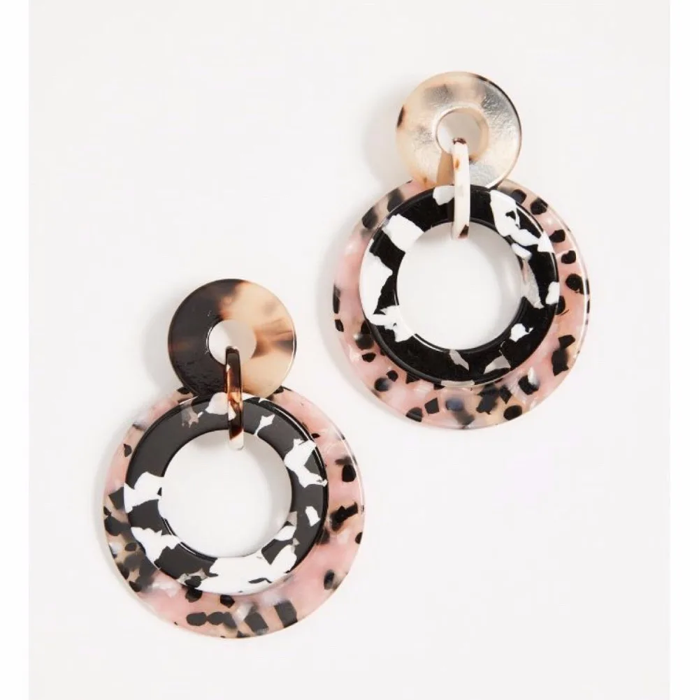 

Free Shipping New Sweet Tortoise Resin Geometric Earring