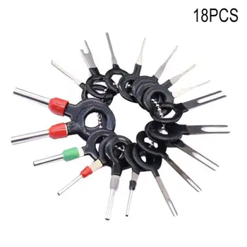 

18PCS/Set High Quality Car Plug Terminal Extraction Pick Back Needle Wire Harness Connector Crimp Pin Auto Repair Tool