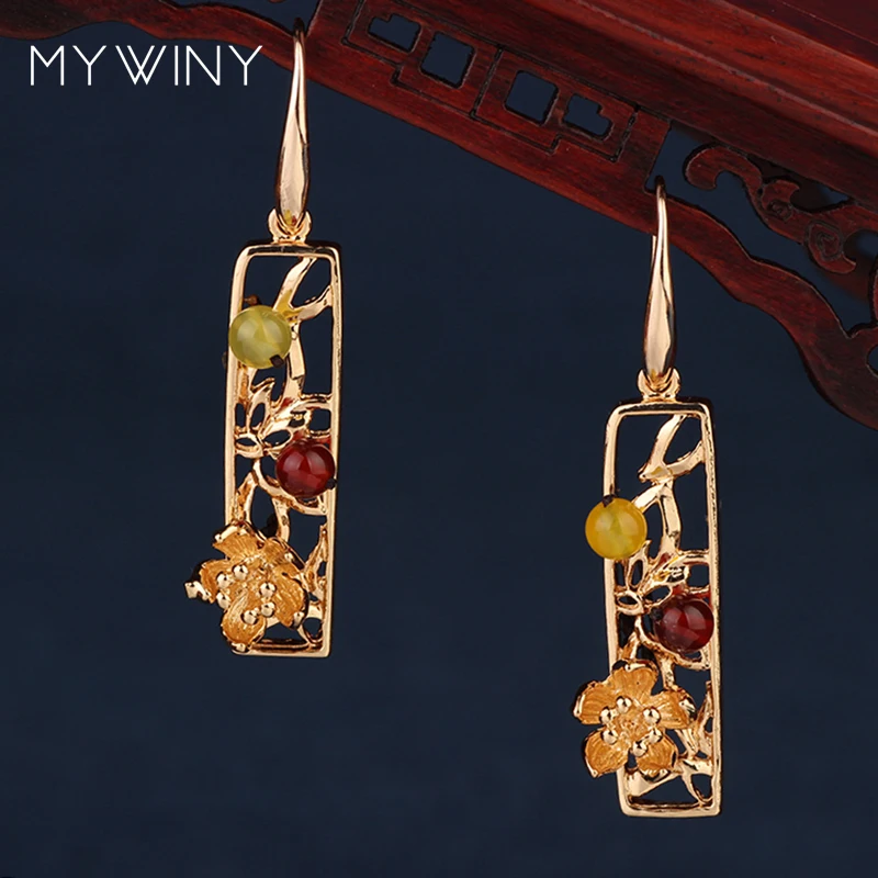 MYWINY модные ювелирные изделия из меди и ракушки серьги crujiente ручной работы