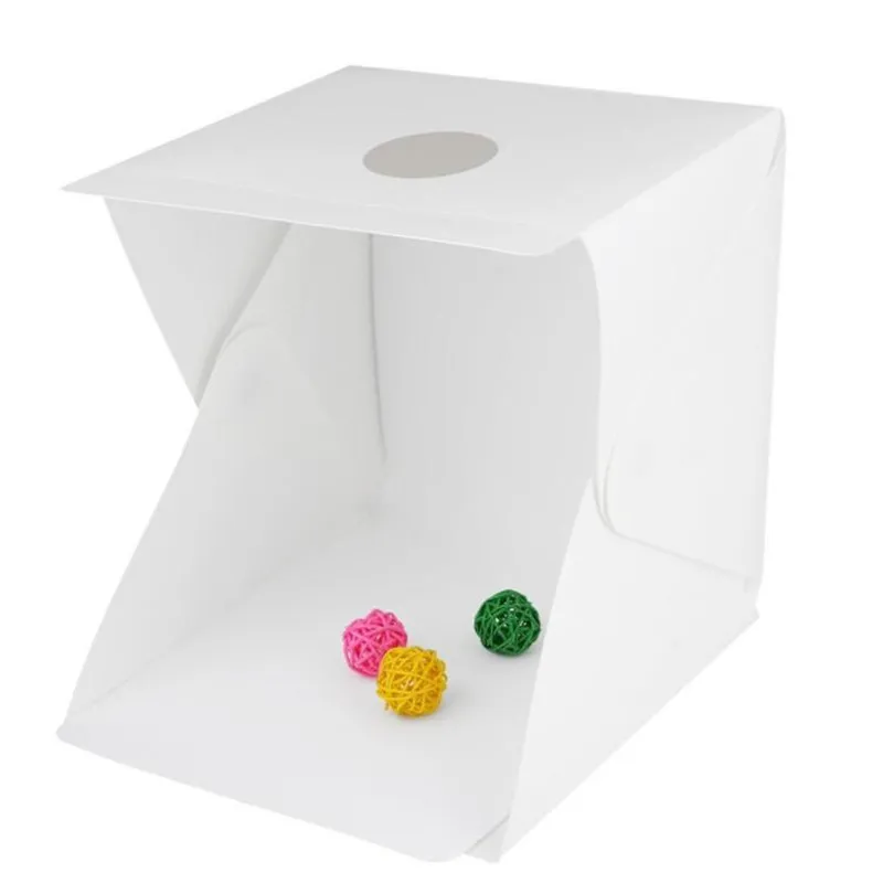 Portable Folding Lightbox Photography Studio Softbox LED Light Soft Box for iPhone Samsang HTC DSLR Camera Photo Background