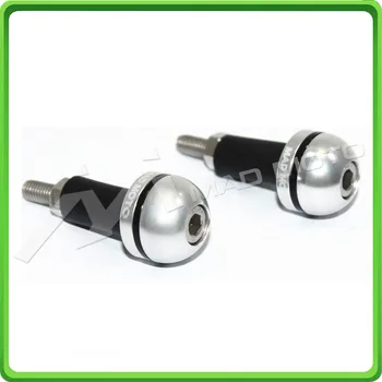 

Motorcycle Bar end Plug Grip, Handlebar weights Dampener 22mm 7/8 ", Anti Vibration black&silver