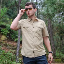 Для Мужчин's Пеший Туризм рубашка Блузка с длинными рукавами дышащая быстросохнущая Для мужчин Водонепроницаемый Кемпинг походы горный Рыбалка рубашка тактической