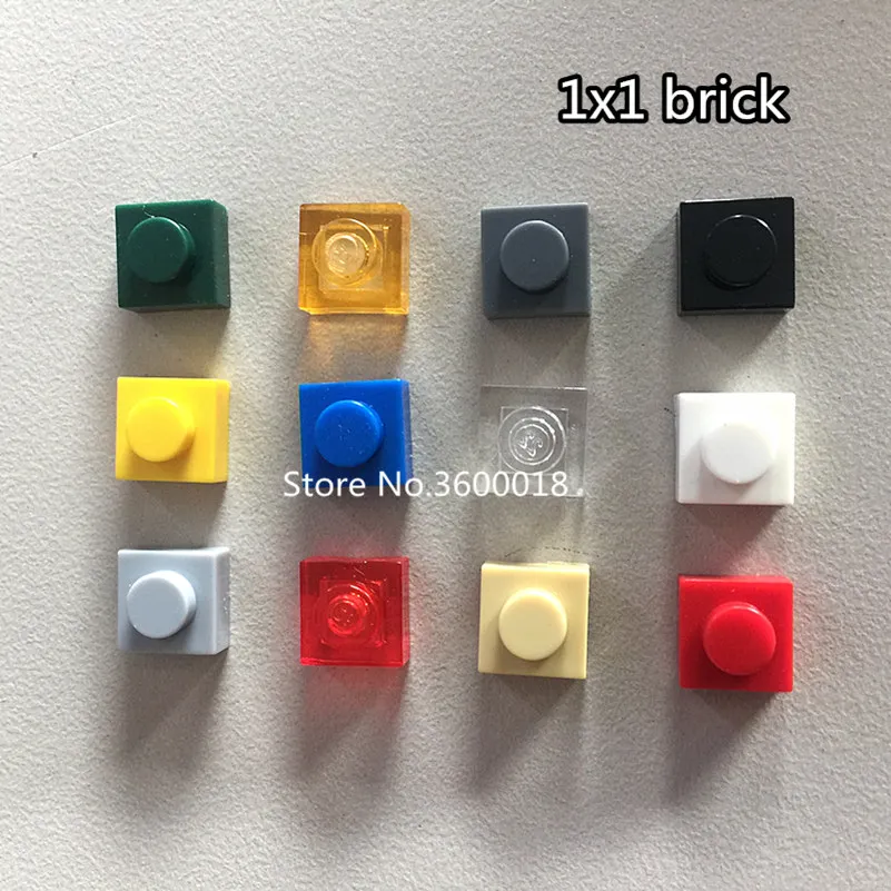 

200pcs/lot Compatible with legos 3024 3D 1x1 MOC Brick DIY blocks toys Assemble Particles bricks set