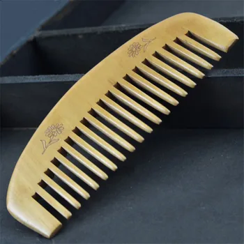 

Natural Health Care Comb Anti-static Peach Wood Hair Comb Curved Shape Of Natural Sandalwood Comb Popular