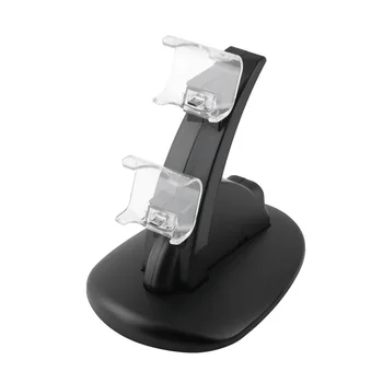 

LED Dual USB Charging Charger Dock Stand Cradle Docking Station for Sony Playstation 4 PS4 Game Gaming Console Controller