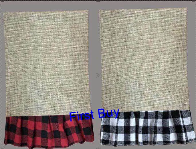 plaid garden flag