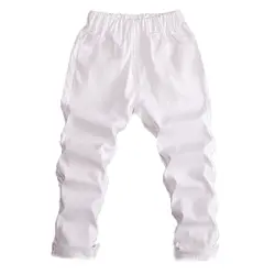 Новый Демисезонный Детские хлопковые штаны для мальчиков брюки для детей штаны для подростков для отдыха школы подростков Модные