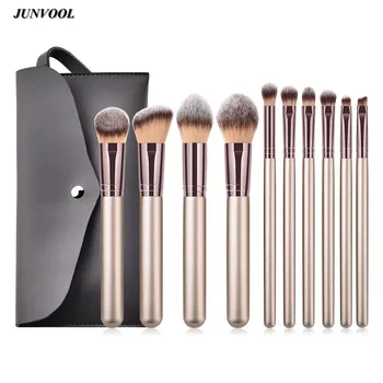 

10pcs Professional Make Up Brushes Set Multipurpose Cosmetic Foundation Contour Pinceaux Maquiagem Kits + Makeup Brush Bag Case