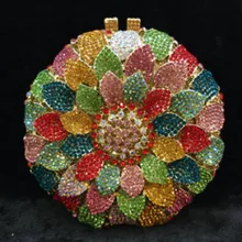Новые женские элегантные расшитые бисером вечерние сумки расшитая кристаллами Сумочка-клатч ручной работы Свадебный клатч кошелек цветок вечерние сумки со стразами цепь леди
