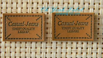 

Custom made high quality leather label / leather patch /pu patch