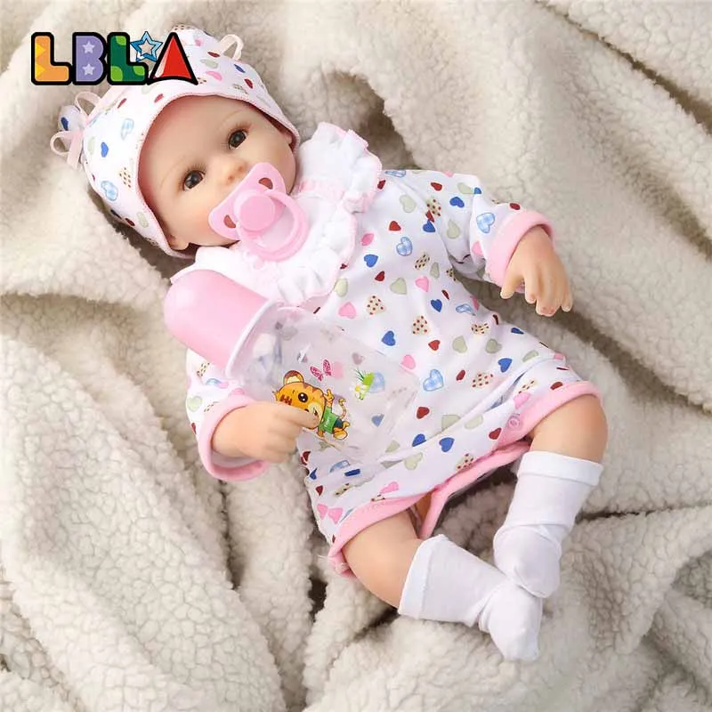 

17 inch Handmade Lifelike Newborn Doll Realistic Girl Doll Toy Lovely Silicone Vinyl Reborn Dolls Toy with Clothes for Kids Gift