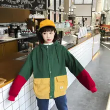 Новая зимняя стеганая Свободная куртка с капюшоном для колледжа