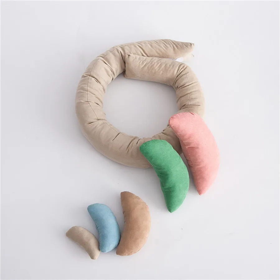 6Pcs/Set Newborn Photography Props Baby Posing Pillow Newborn Positioner Cushion Crescent Pillow Baby Photo Props Accessories