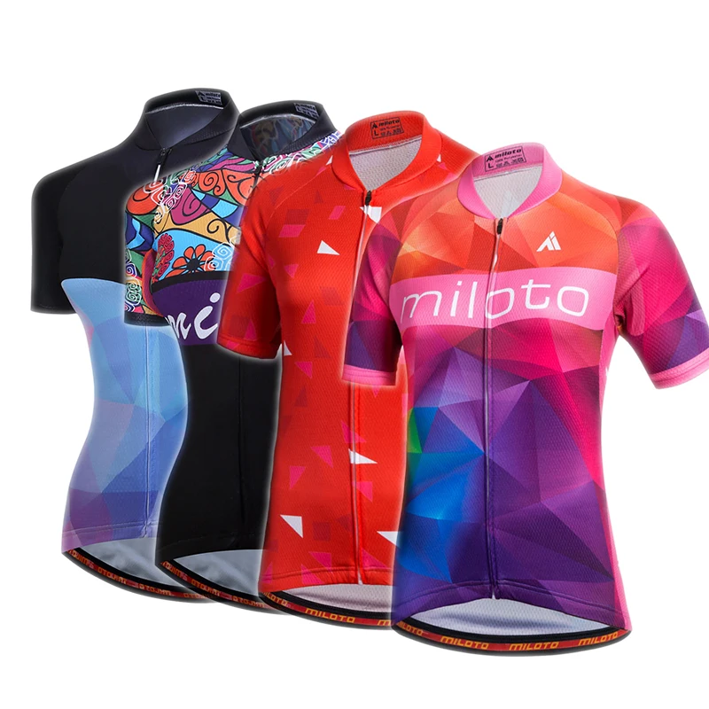 MILOTO Для женщин Vélo летняя одежда для велосипедных гонок Ropa Ciclismo короткий рукав mtb футболка для езды на велосипеде Майо Ciclismo