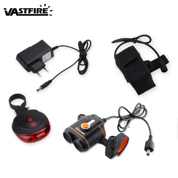 

Waterproof Bike Headlamp 10000LM 2xXM-L LED Head Front Light 4 Modes MTB Road Cycling Lamp with Battery Pack and Taillight
