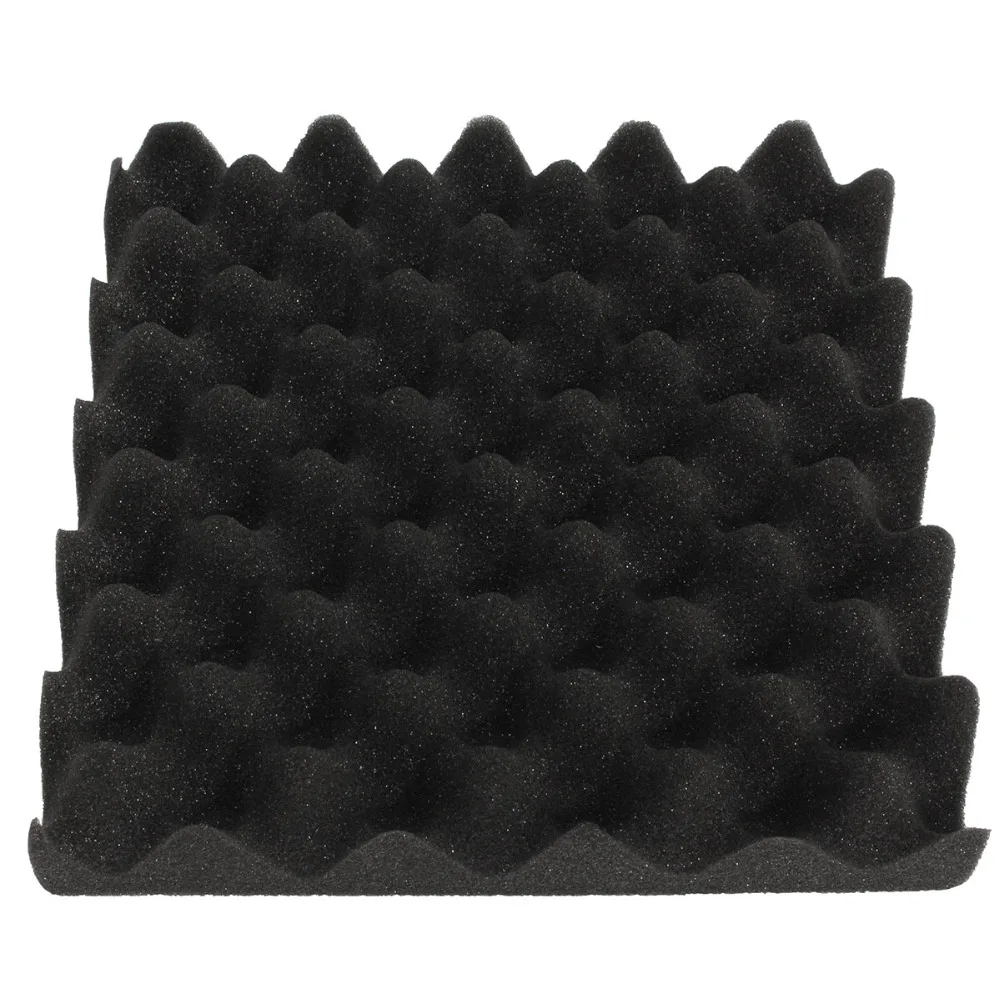 

1Pcs 25X25X5CM Black Acoustic Soundproof Sound Stop Absorption Soundproofing Foam for KTV Audio Room Studio Room