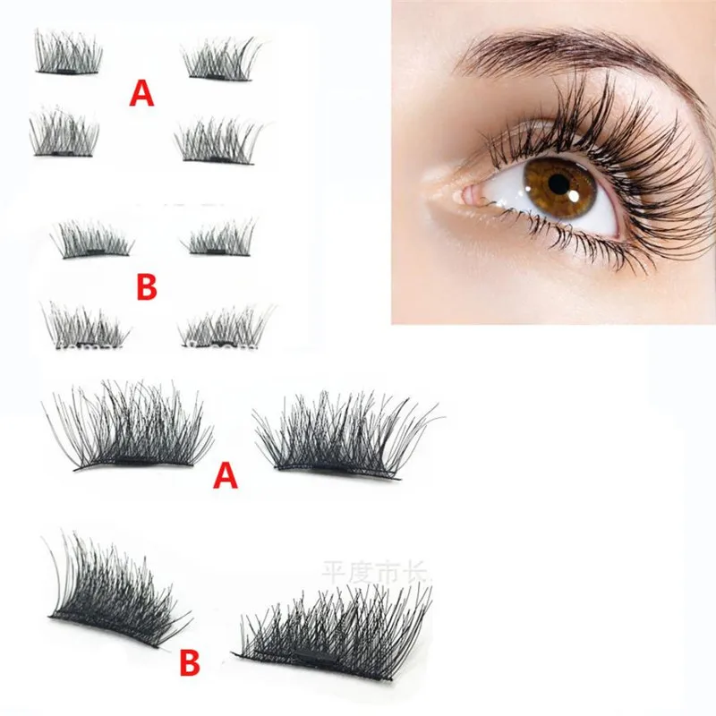 

1 Pair 3D Magnetic False Eyelashes Thinner Magnet and Strong Magnetic Eye Lashes Reusable False Magnet Eyelashes Extension