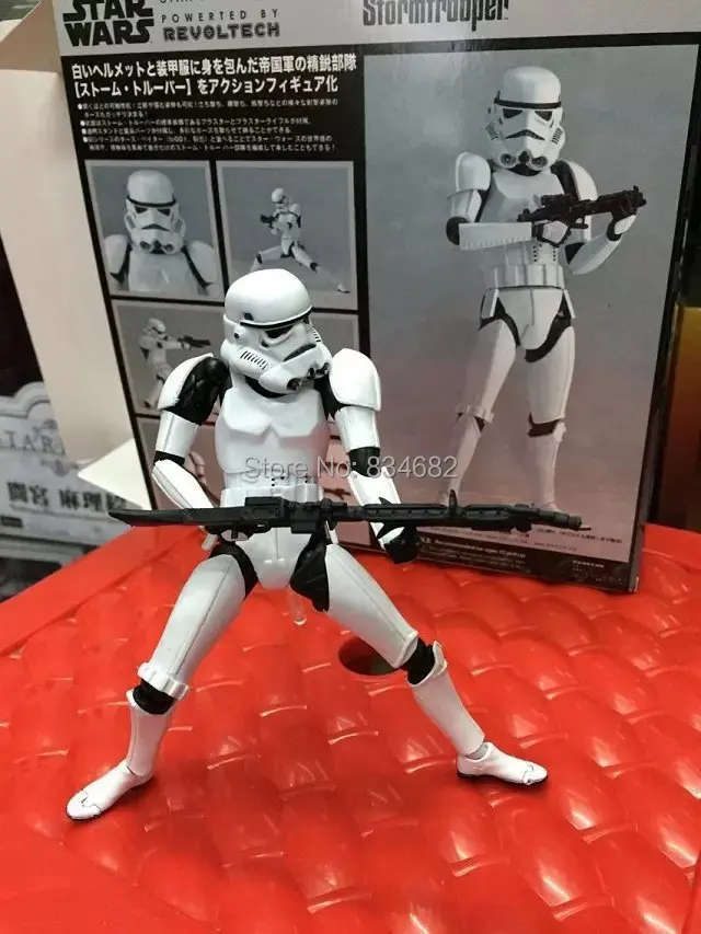 

J.G Chen 2015 New Star Wars Revoltech Darth Vader 001 Stormtrooper 002 PVC Action Figures Collectible Model Toys Free Shipping