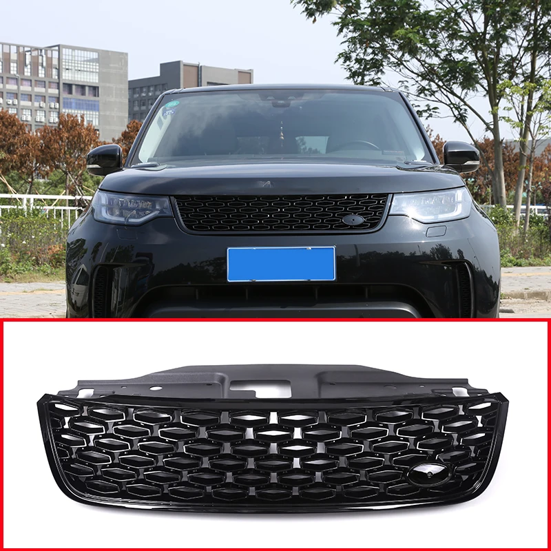 

For Land rover Discovery 5 2017 2018 L462 LR5 ABS Gloss Black Main Body Kit Car Front Grille Trim Replacement Exterior Parts