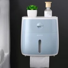 Держатель для туалетной бумаги креативный пластиковый держатель для банной бумаги настенный ящик для хранения водонепроницаемый диспенсер для салфеток двойной слой Чехол