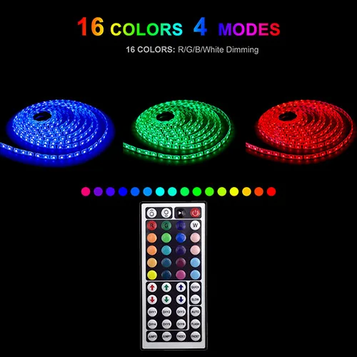 Светодиодная лента 220 В 20 цветов RGB 5 м 10 м 15 м 20 5050 гибкий светодиодный s осветительная лента Диодная лента DC 12 В адаптер питания Набор - Испускаемый цвет: 5050 44k Full Set