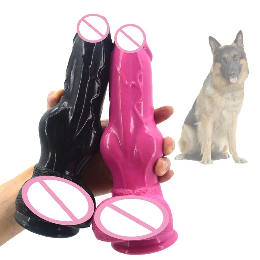 大結び目犬ペニス吸引カップシリコーン動物ディルドオオカミ大人のおもちゃ大人のセックス製品女性オナホール Consolador Aliexpress Beauty Health