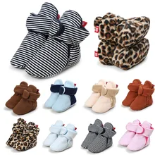 Для новорожденных; обувь для мальчика на нескользящей подошве в стиле унисекс, Детские Зимние теплые хлопковые ботинки с мягкой подошвой для младенцев Дети обувь для девушек, зимние сапоги