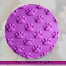 Скидка кекс украшения антипригарный акриловый 3D Медведь Печать ног Скалка