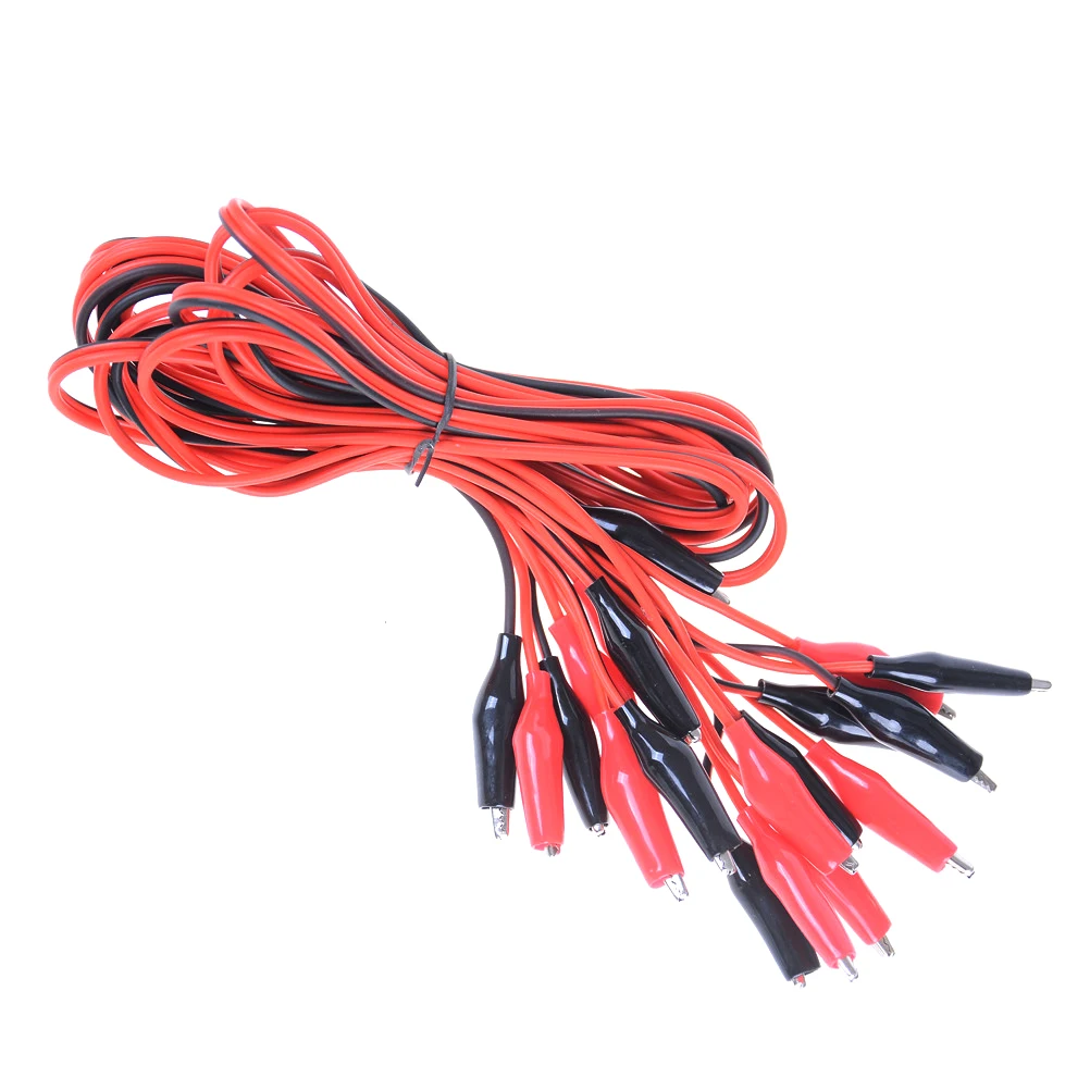 

2/5 pairs Multimeter Probe Electrical Clamp Alligator Testing Cord Lead Clip to Banana Plug Cable Leads Test Accessories