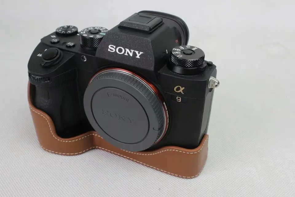 Чехол для камеры из натуральной кожи, половинный чехол для sony A7III A7R3 A7RIII A7R Mark 3 A7RM3 A9 с отверстием для батареи