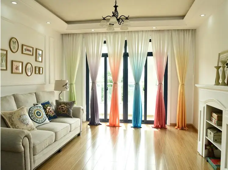 Modern living room bedroom window wave han style idyllic curtain finished product