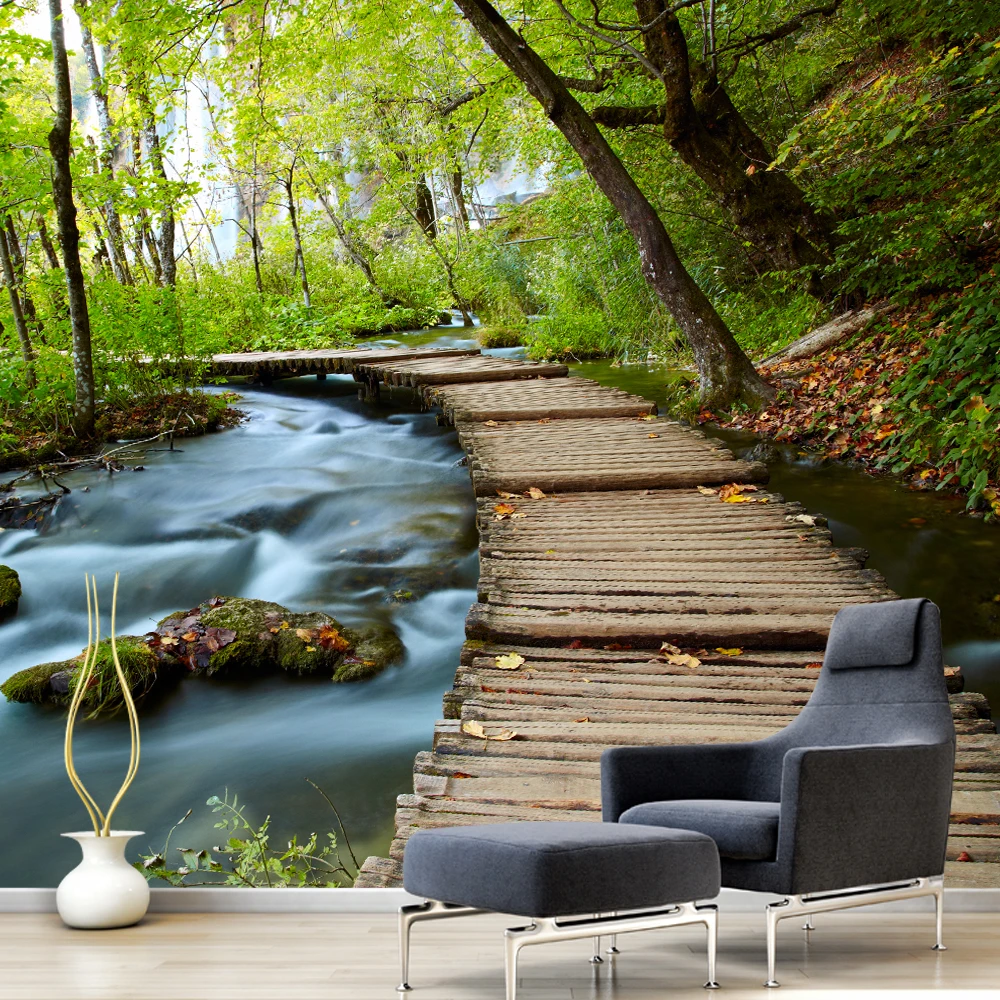 High quality Modern desgin Natural scenery photo 3D Self adhesive