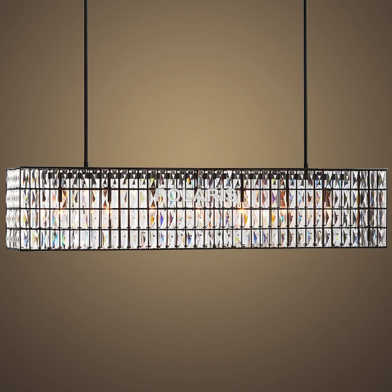 Factory Outlet Modern Crystal Chandelier Lighting Vintage Linear Cristal Pendant Hanging Light for Home Dining Room