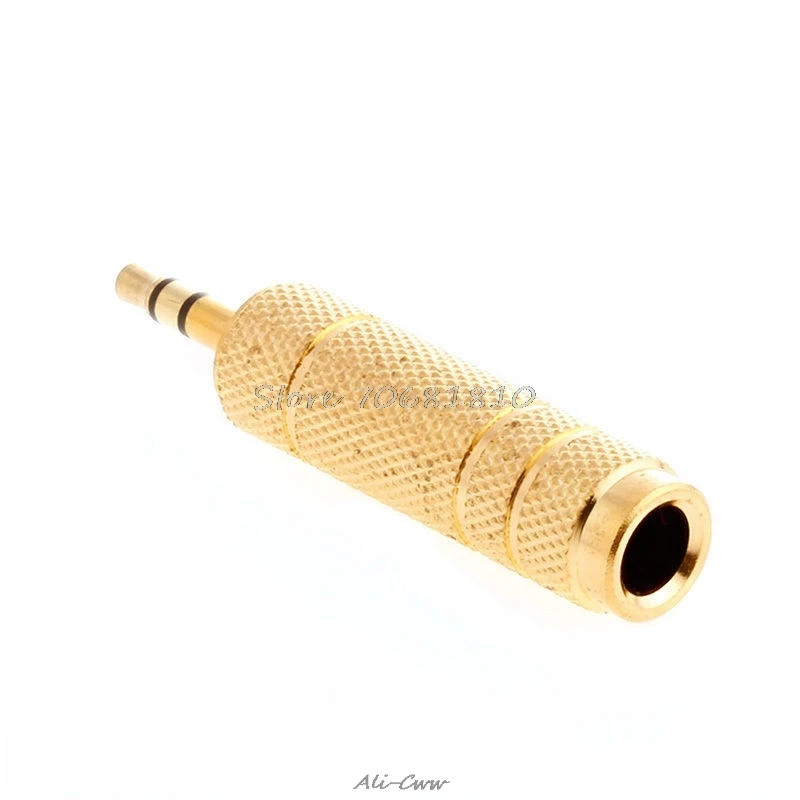 

Microphone 6.35 mm Female to 3.5 mm Male Stereo Audio Connector Adapter Plug