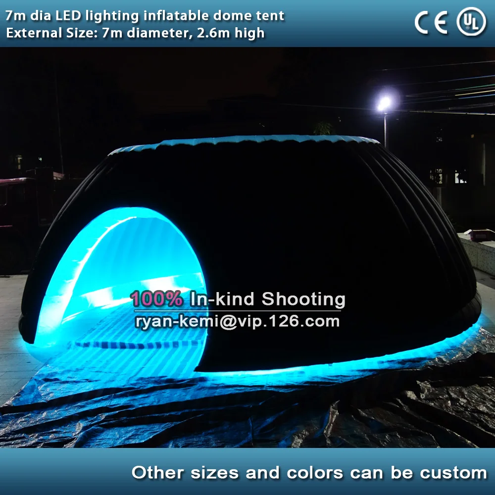 LED lighted inflatable igloo
