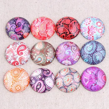 

onwear Mixed pattern photo round dome glass cabochon 10mm 12mm 14mm 18mm 20mm 25mm diy flat back handmade jewelry findings
