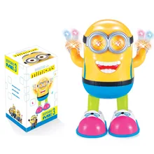 

Electric Dancing Robot Toys Despicable ME3 Minion Small Yellow People Doraemon With Light And Music Children's Toy Gift